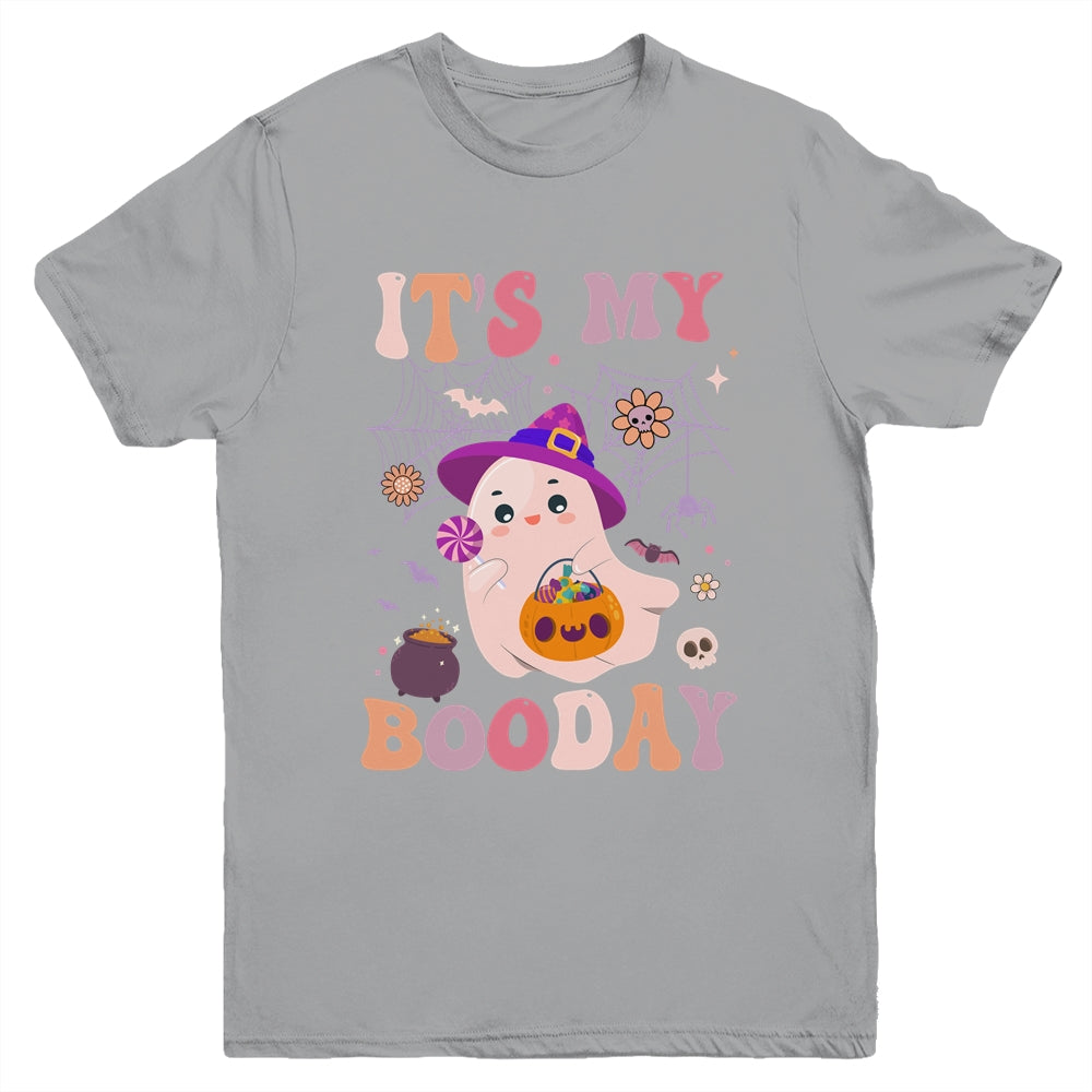 Its My Boo Day Cute Ghost Halloween Birthday Boys Girls Kids Youth Shirt | siriusteestore