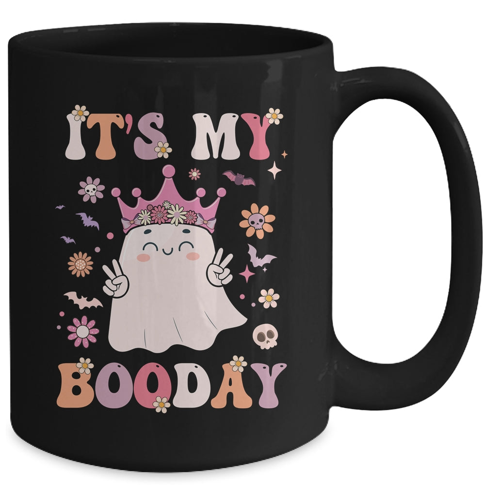 Its My Boo Day Cute Ghost Halloween Birthday Girls Kids Mug | siriusteestore