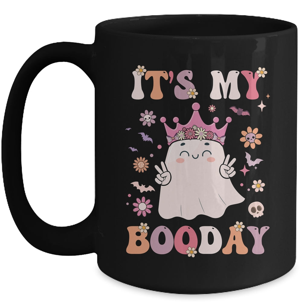 Its My Boo Day Cute Ghost Halloween Birthday Girls Kids Mug | siriusteestore