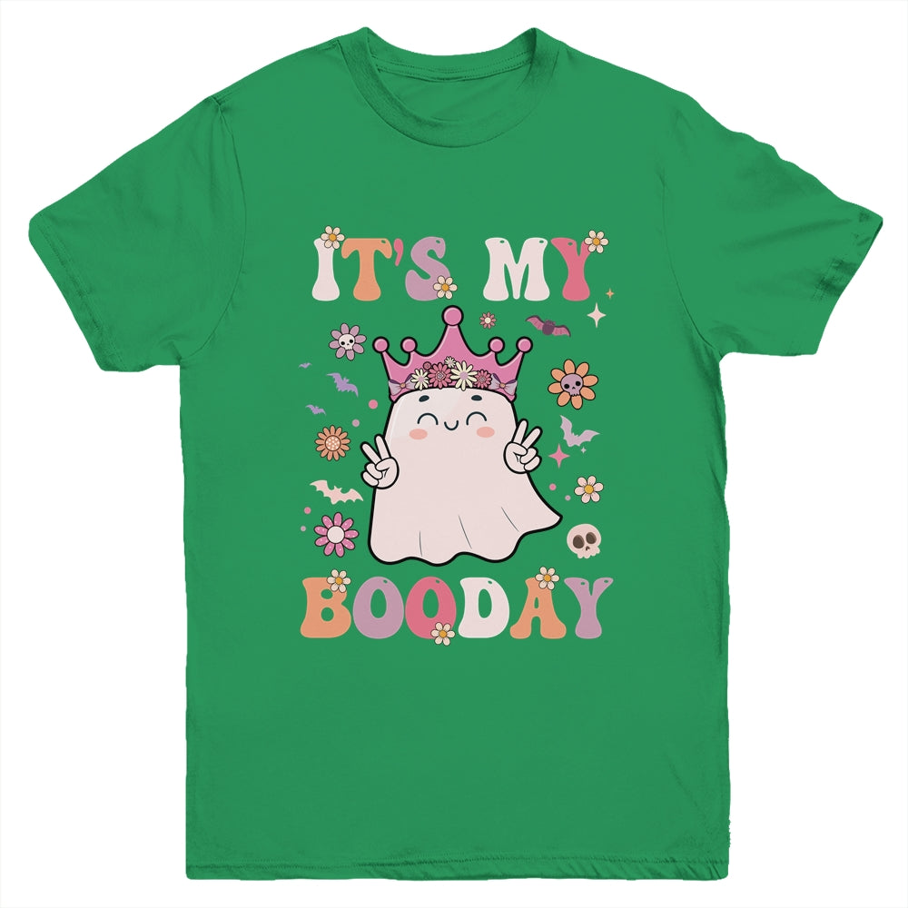 Its My Boo Day Cute Ghost Halloween Birthday Girls Kids Youth Shirt | siriusteestore