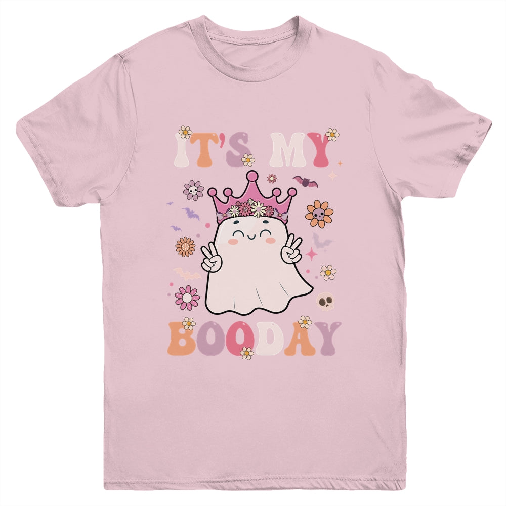 Its My Boo Day Cute Ghost Halloween Birthday Girls Kids Youth Shirt | siriusteestore