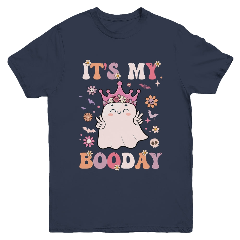 Its My Boo Day Cute Ghost Halloween Birthday Girls Kids Youth Shirt | siriusteestore