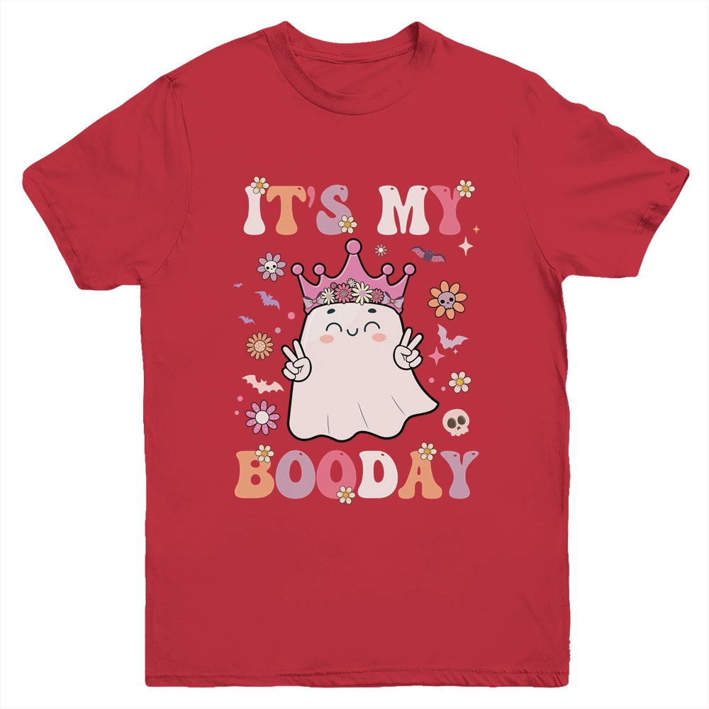 Its My Boo Day Cute Ghost Halloween Birthday Girls Kids Youth Shirt | siriusteestore
