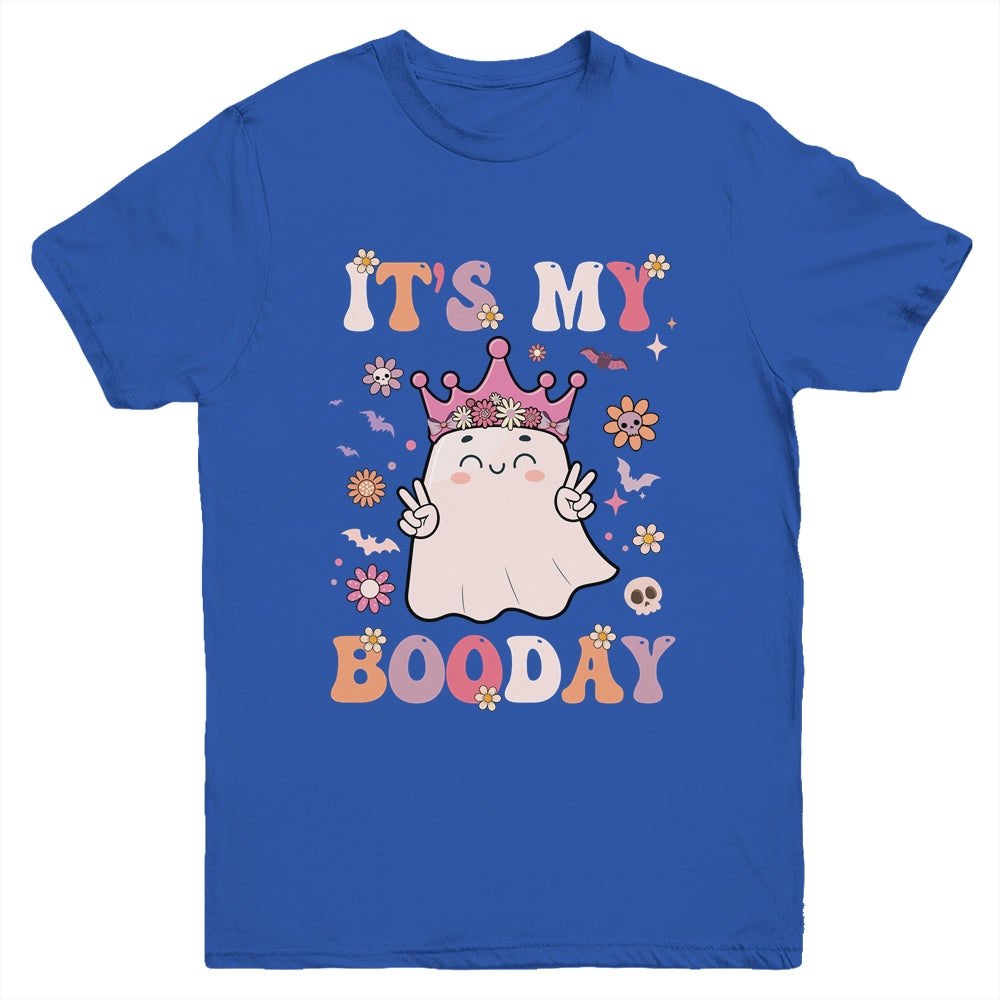 Its My Boo Day Cute Ghost Halloween Birthday Girls Kids Youth Shirt | siriusteestore