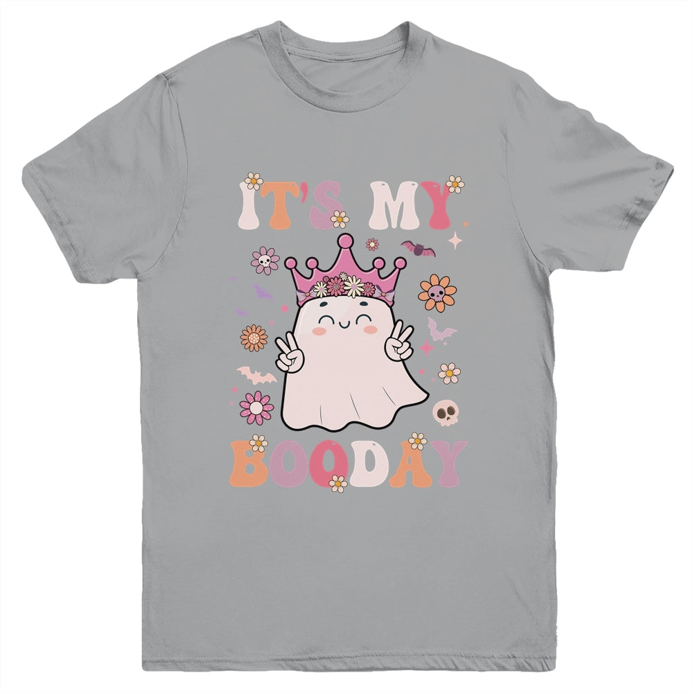 Its My Boo Day Cute Ghost Halloween Birthday Girls Kids Youth Shirt | siriusteestore