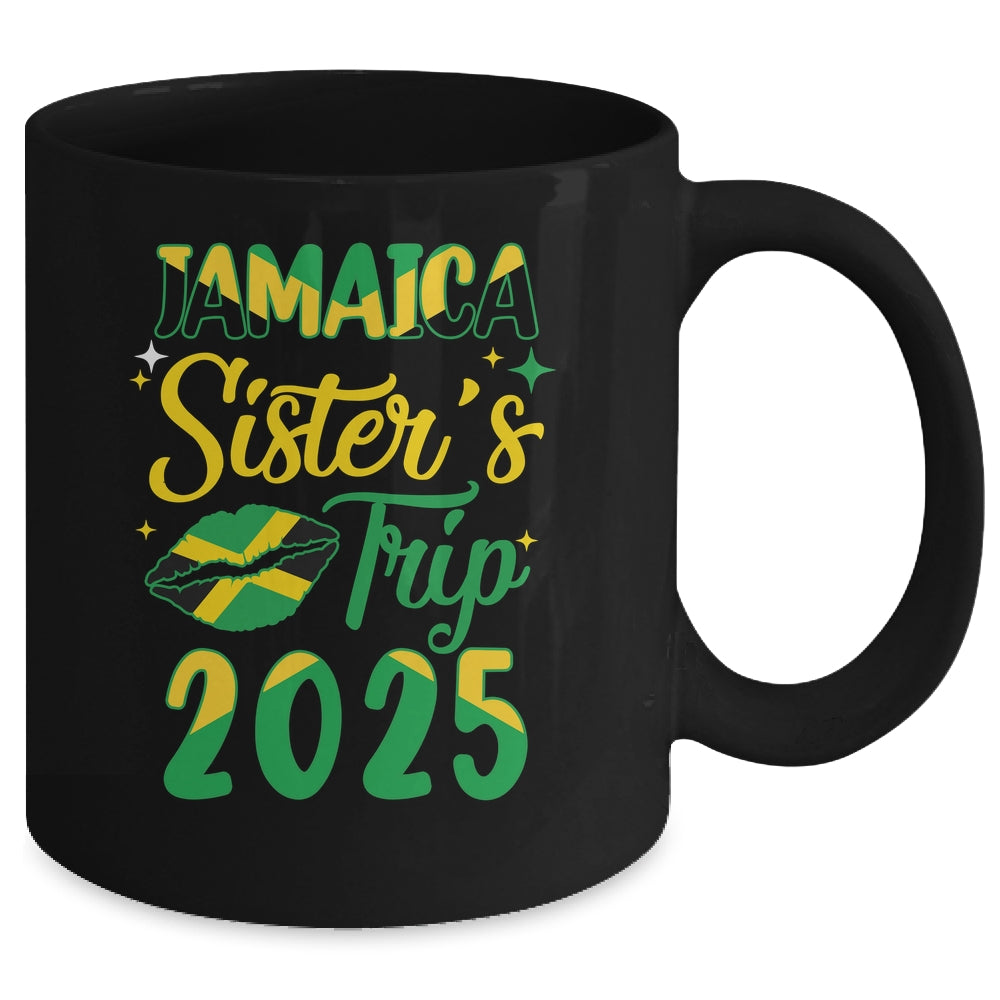 Jamaica 2025 Sisters Trip With Jamaican Flag And Kiss Mug | siriusteestore