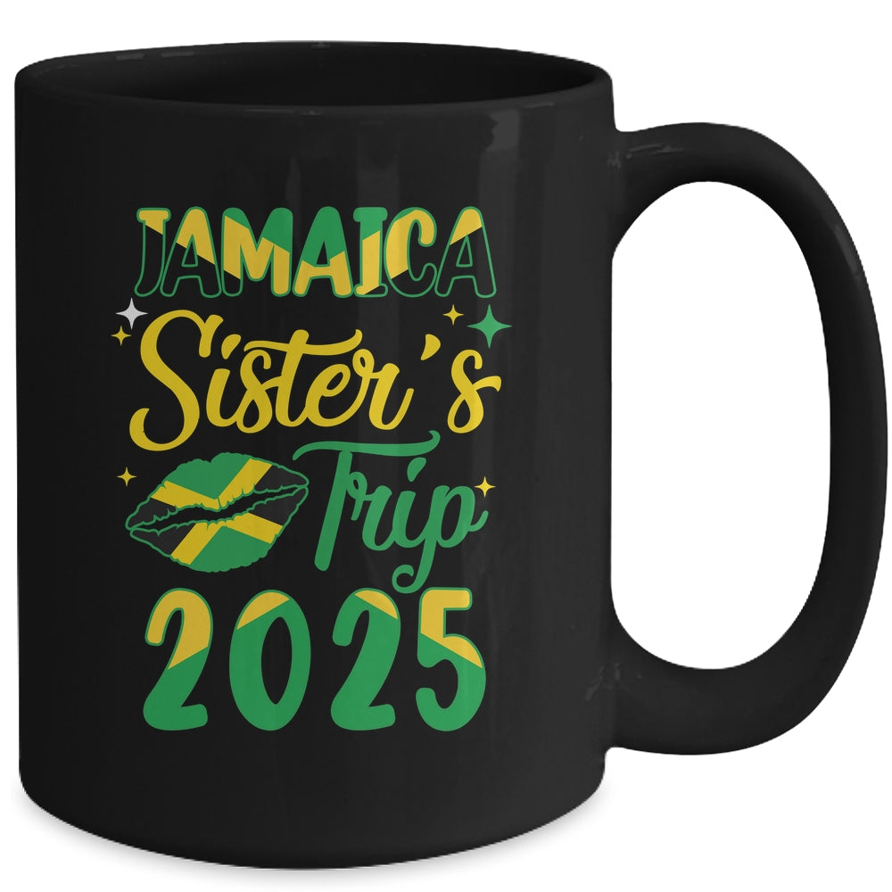 Jamaica 2025 Sisters Trip With Jamaican Flag And Kiss Mug | siriusteestore
