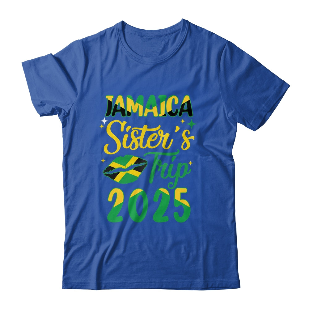 Jamaica 2025 Sisters Trip With Jamaican Flag And Kiss Shirt & Tank Top | siriusteestore