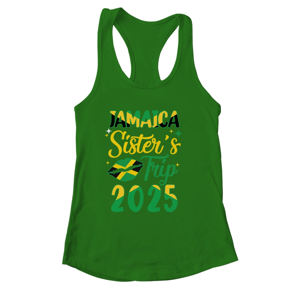 Jamaica 2025 Sisters Trip With Jamaican Flag And Kiss Shirt & Tank Top | siriusteestore