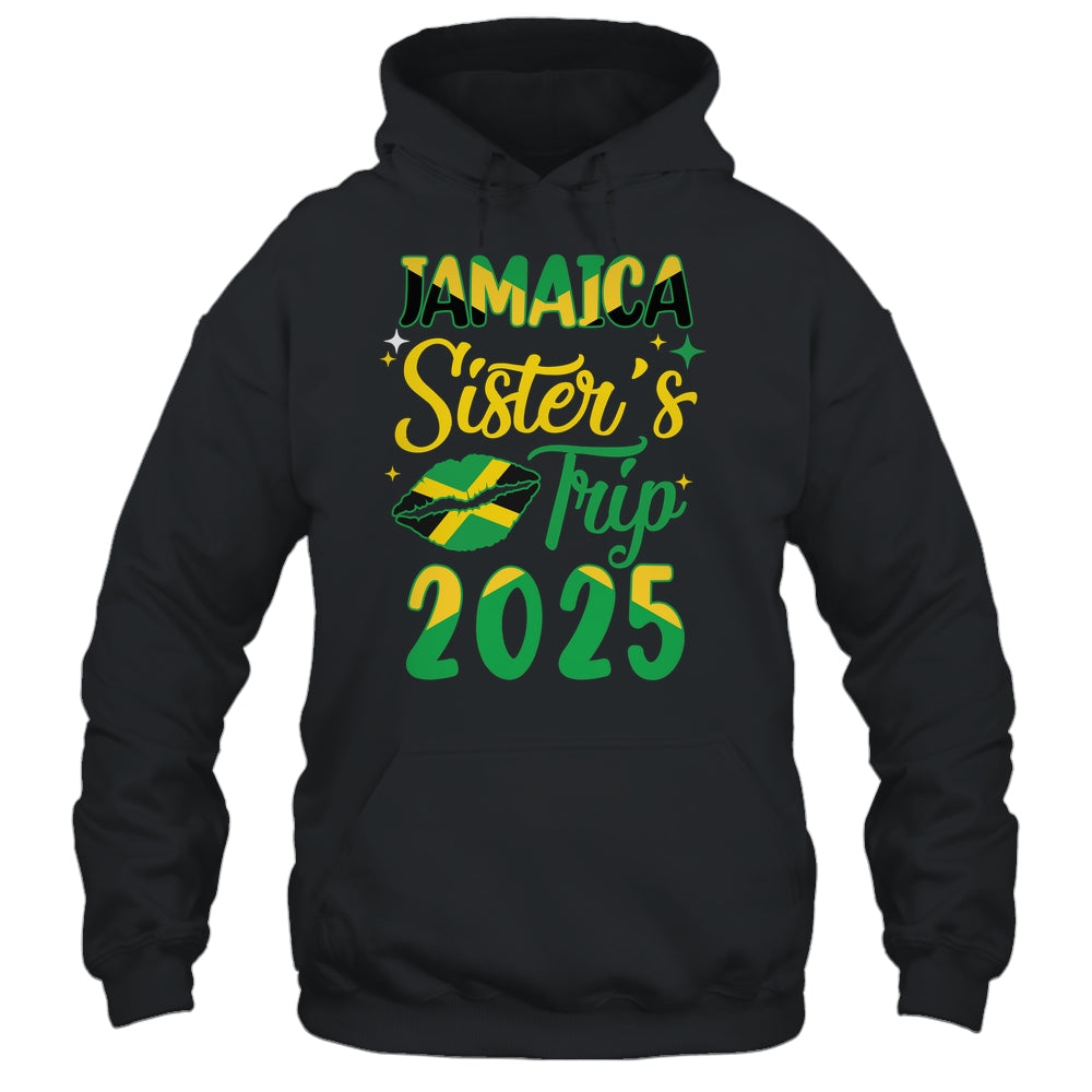 Jamaica 2025 Sisters Trip With Jamaican Flag And Kiss Shirt & Tank Top | siriusteestore