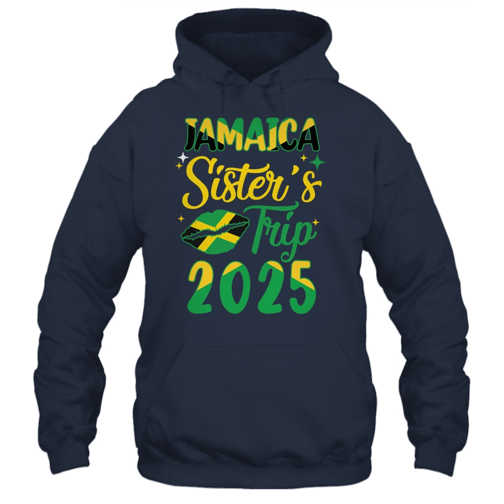 Jamaica 2025 Sisters Trip With Jamaican Flag And Kiss Shirt & Tank Top | siriusteestore