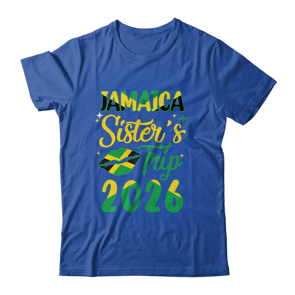 Jamaica 2026 Sisters Trip With Jamaican Flag And Kiss Shirt & Tank Top | siriusteestore