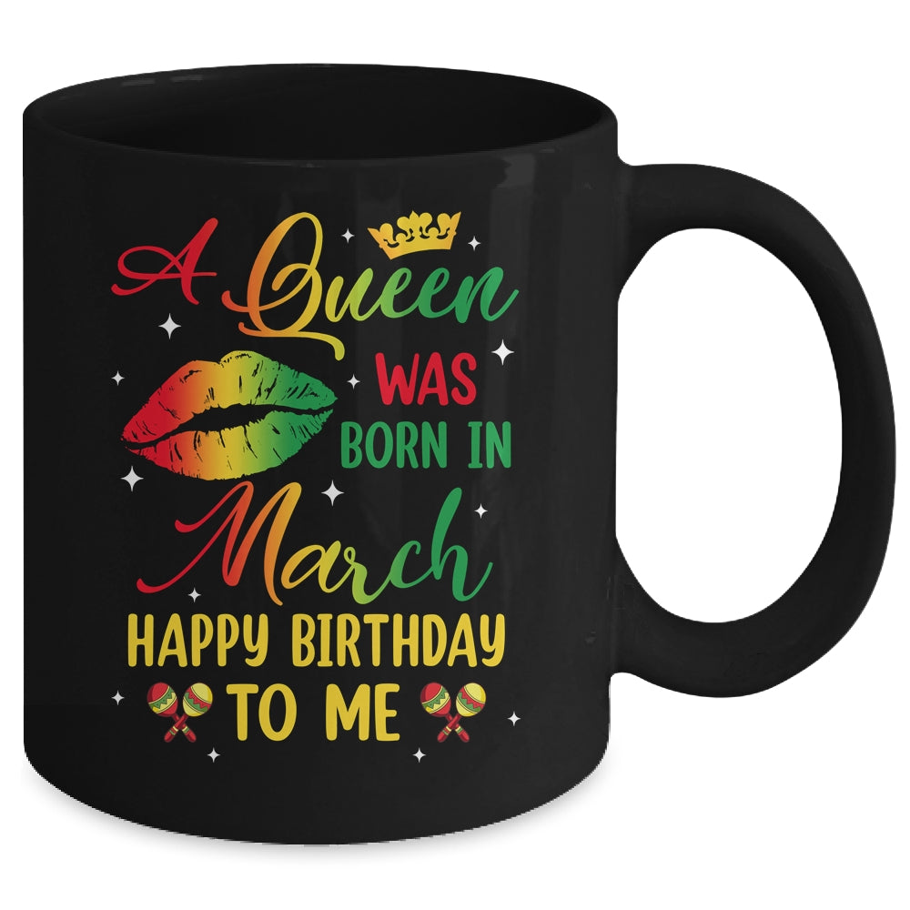 Jamaica Birthday Girl Party A Queen Was Born In March Mug | siriusteestore