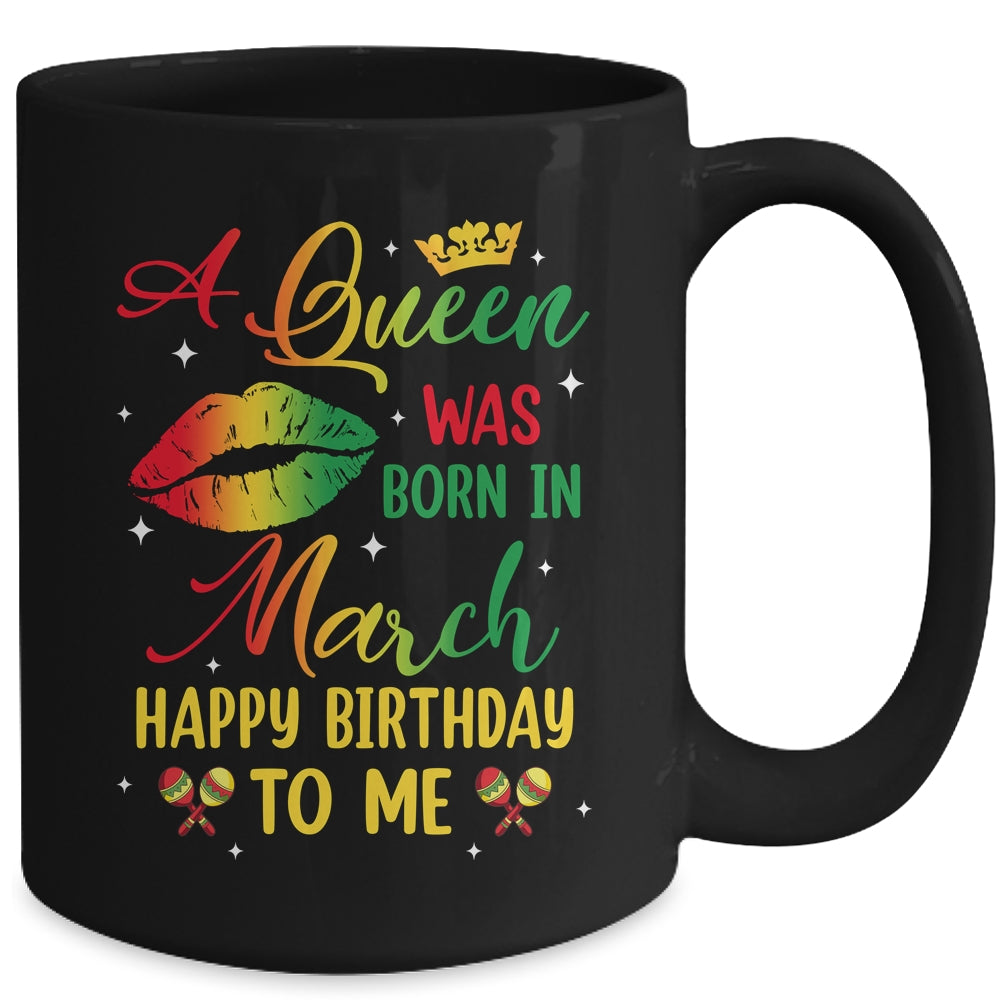 Jamaica Birthday Girl Party A Queen Was Born In March Mug | siriusteestore