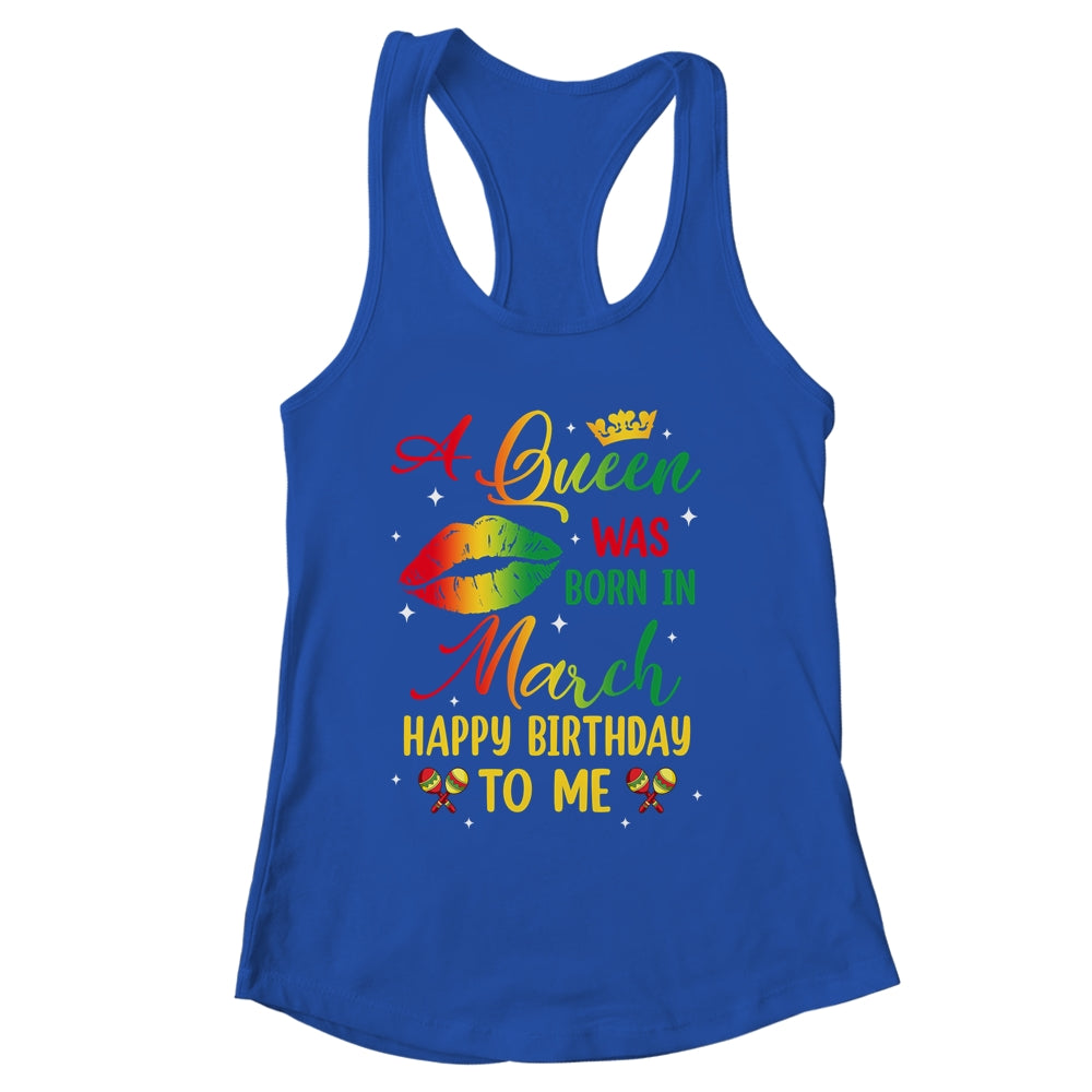 Jamaica Birthday Girl Party A Queen Was Born In March Shirt & Tank Top | siriusteestore