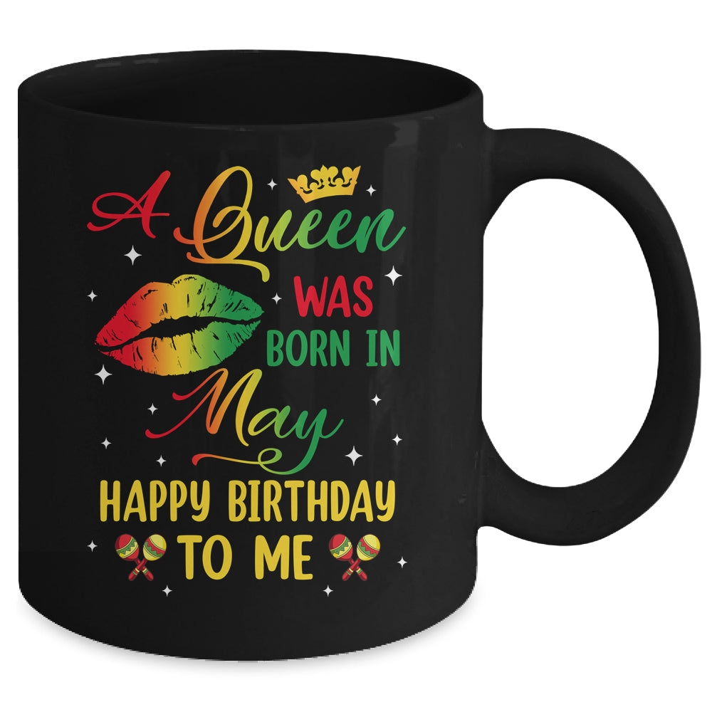 Jamaica Birthday Girl Party A Queen Was Born In May Mug | siriusteestore