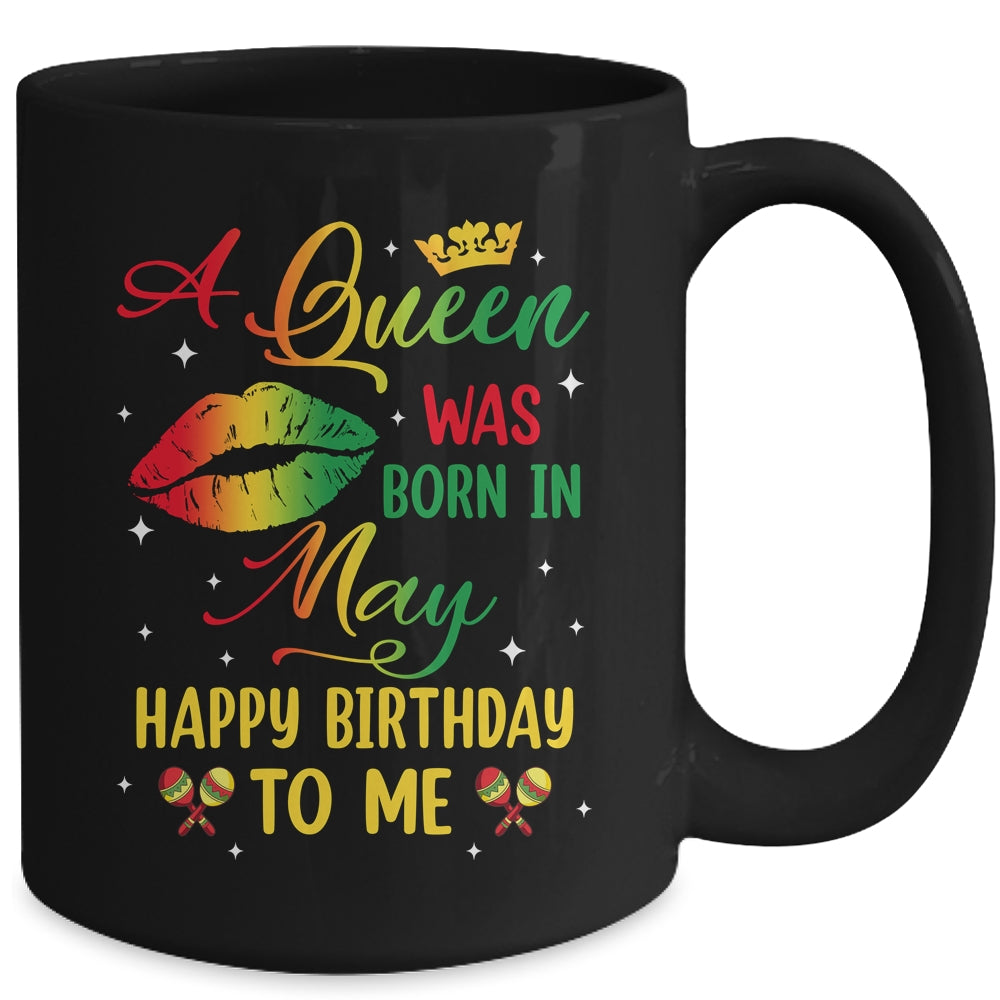 Jamaica Birthday Girl Party A Queen Was Born In May Mug | siriusteestore