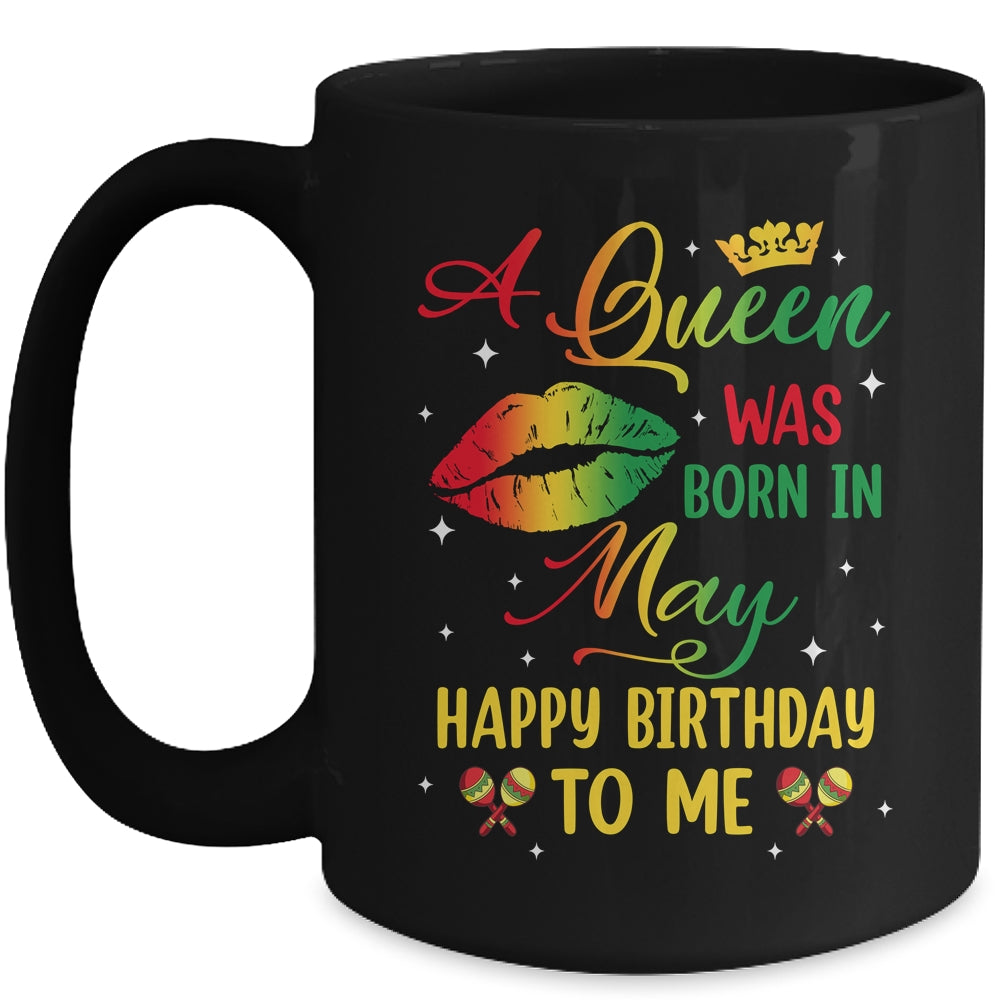 Jamaica Birthday Girl Party A Queen Was Born In May Mug | siriusteestore