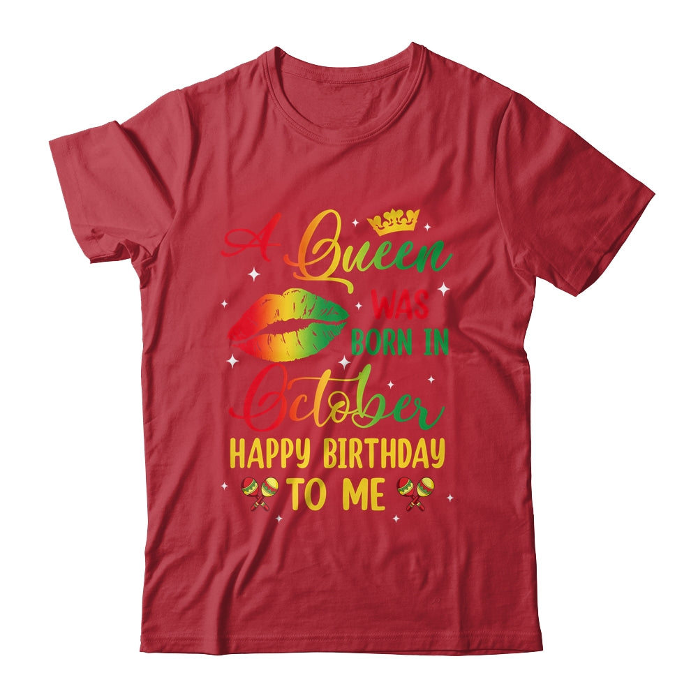Jamaica Birthday Girl Party A Queen Was Born In October Shirt & Tank Top | siriusteestore