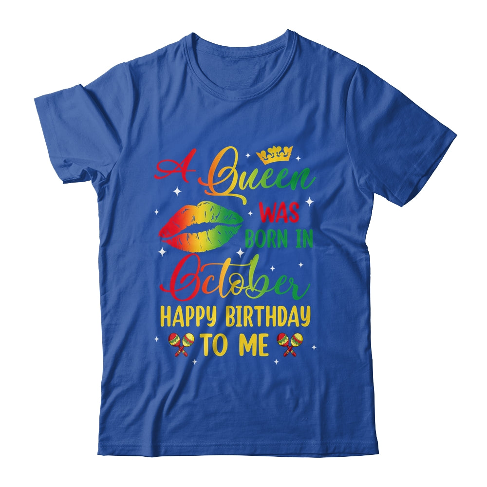 Jamaica Birthday Girl Party A Queen Was Born In October Shirt & Tank Top | siriusteestore