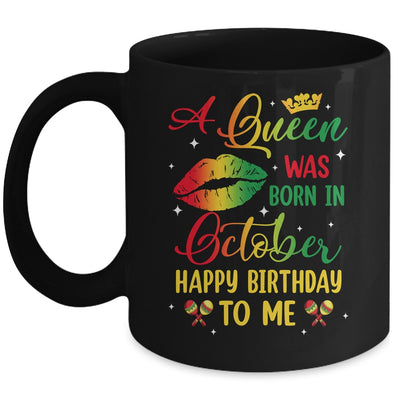 Jamaica Birthday Girl Party A Queen Was Born In October Mug | siriusteestore