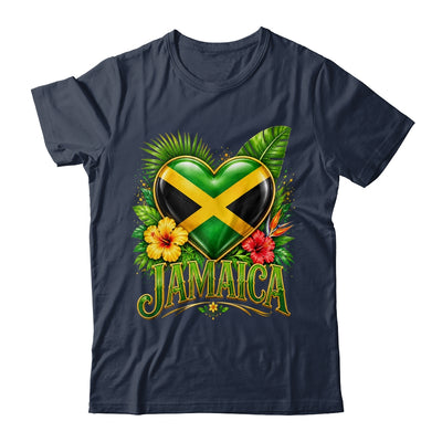 Jamaica Flag Heart Watercolors Jamaican Vacation Men Women Shirt & Tank Top | siriusteestore