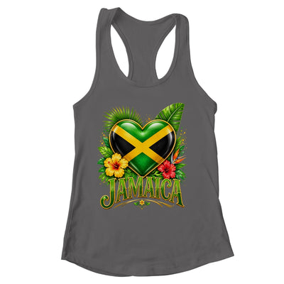 Jamaica Flag Heart Watercolors Jamaican Vacation Men Women Shirt & Tank Top | siriusteestore