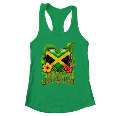 Jamaica Flag Heart Watercolors Jamaican Vacation Men Women Shirt & Tank Top | siriusteestore