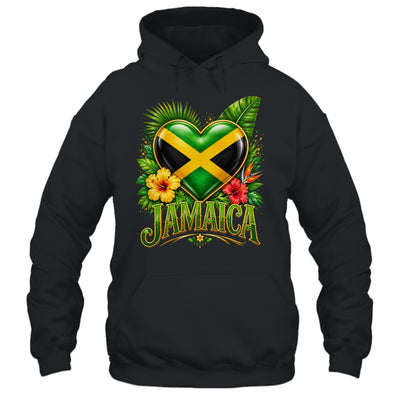 Jamaica Flag Heart Watercolors Jamaican Vacation Men Women Shirt & Tank Top | siriusteestore