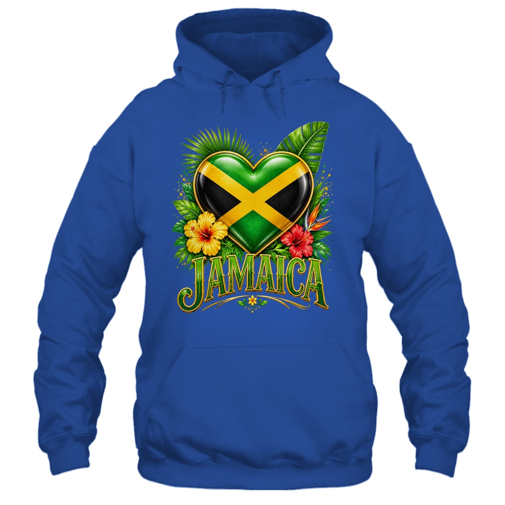 Jamaica Flag Heart Watercolors Jamaican Vacation Men Women Shirt & Tank Top | siriusteestore