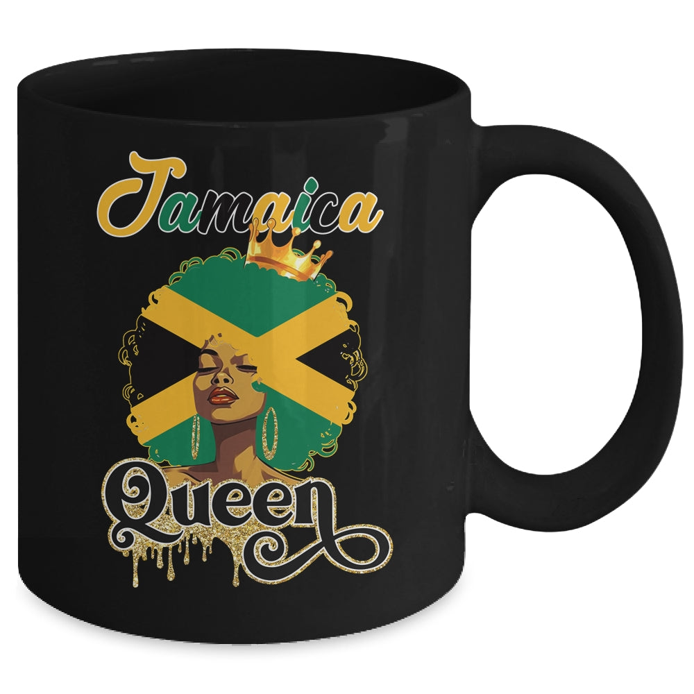Jamaica Hair Flag Jamaican Black Girl Queen Afro Women Mug | siriusteestore