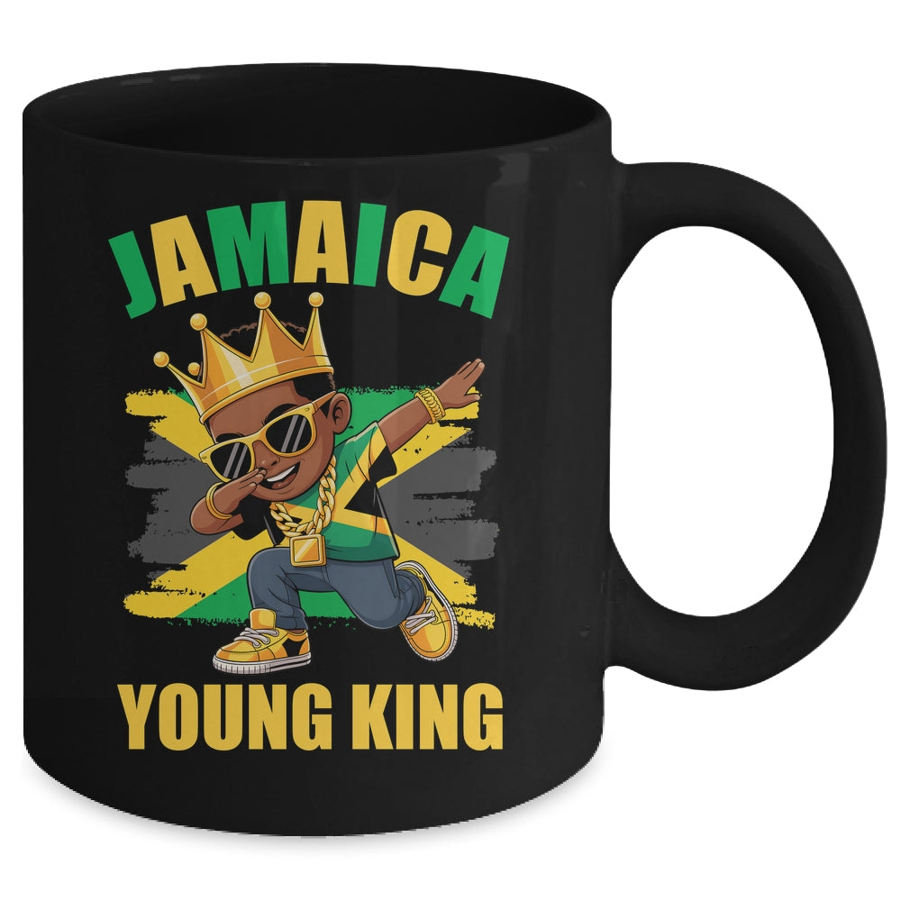 Jamaica Young King Jamaican Boy African Proud Jamaican Flag Mug | siriusteestore