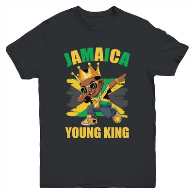 Jamaica Young King Jamaican Boy African Proud Jamaican Flag Youth Shirt | siriusteestore