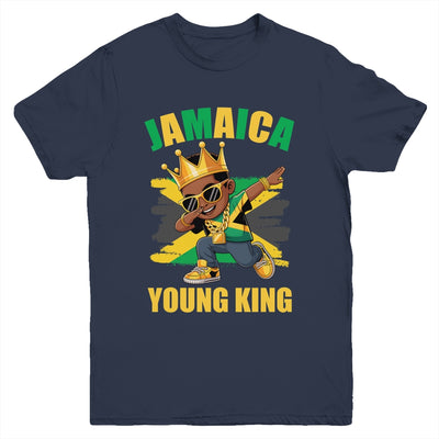 Jamaica Young King Jamaican Boy African Proud Jamaican Flag Youth Shirt | siriusteestore
