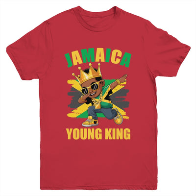 Jamaica Young King Jamaican Boy African Proud Jamaican Flag Youth Shirt | siriusteestore