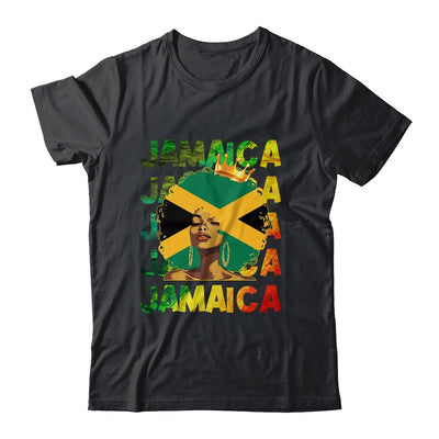 Jamaican Black Girls Jamaica Flag Afro Black Hair Women Shirt & Tank Top | siriusteestore
