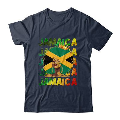 Jamaican Black Girls Jamaica Flag Afro Black Hair Women Shirt & Tank Top | siriusteestore