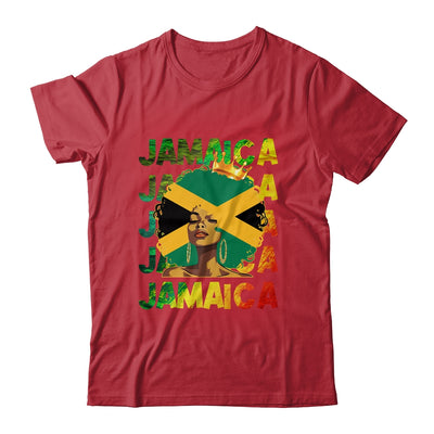Jamaican Black Girls Jamaica Flag Afro Black Hair Women Shirt & Tank Top | siriusteestore