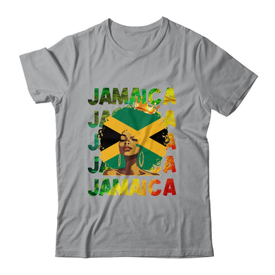 Jamaican Black Girls Jamaica Flag Afro Black Hair Women Shirt & Tank Top | siriusteestore