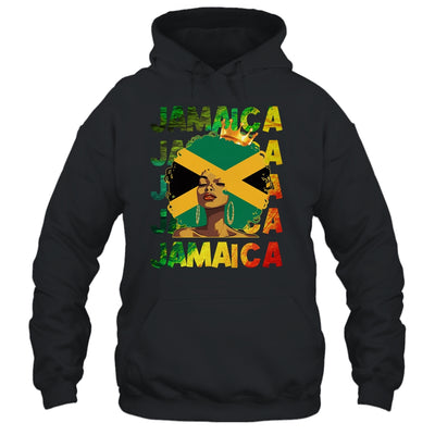 Jamaican Black Girls Jamaica Flag Afro Black Hair Women Shirt & Tank Top | siriusteestore