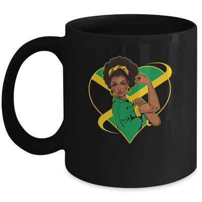 Jamaican Black Woman Melanin Jamaica Afro Girl Pride Flag Mug | siriusteestore