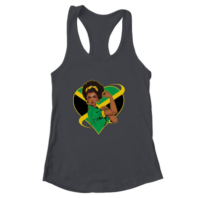 Jamaican Black Woman Melanin Jamaica Afro Girl Pride Flag Shirt & Tank Top | siriusteestore