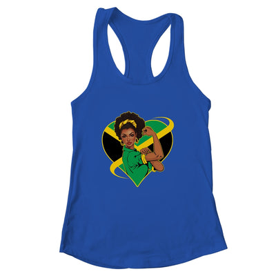Jamaican Black Woman Melanin Jamaica Afro Girl Pride Flag Shirt & Tank Top | siriusteestore