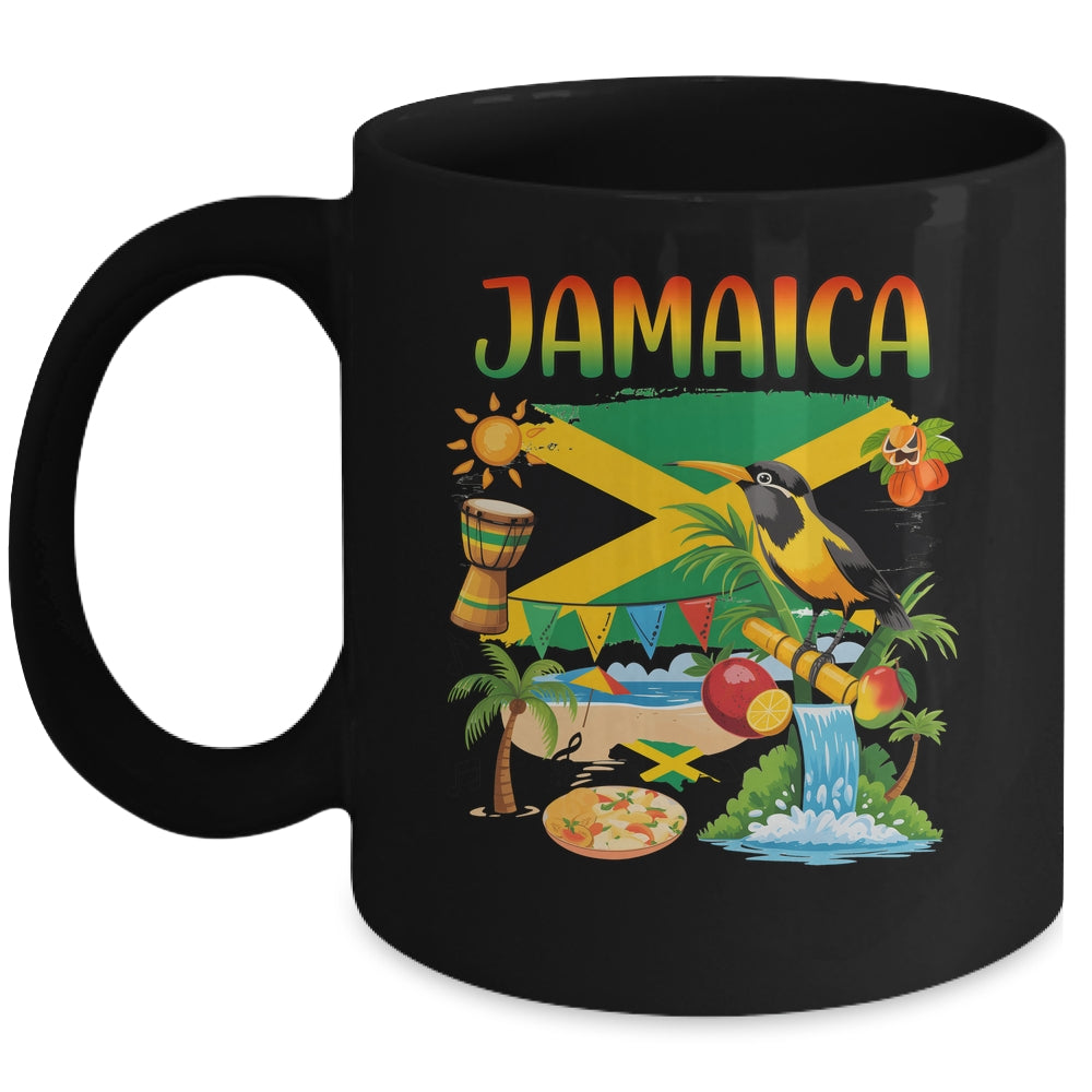 Jamaican Flag Outfit Kids Men Women Novelty Jamaica Flag Mug | siriusteestore