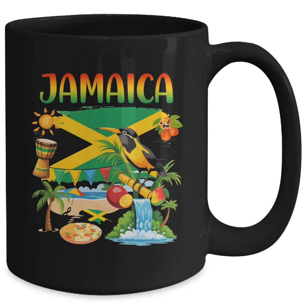 Jamaican Flag Outfit Kids Men Women Novelty Jamaica Flag Mug | siriusteestore