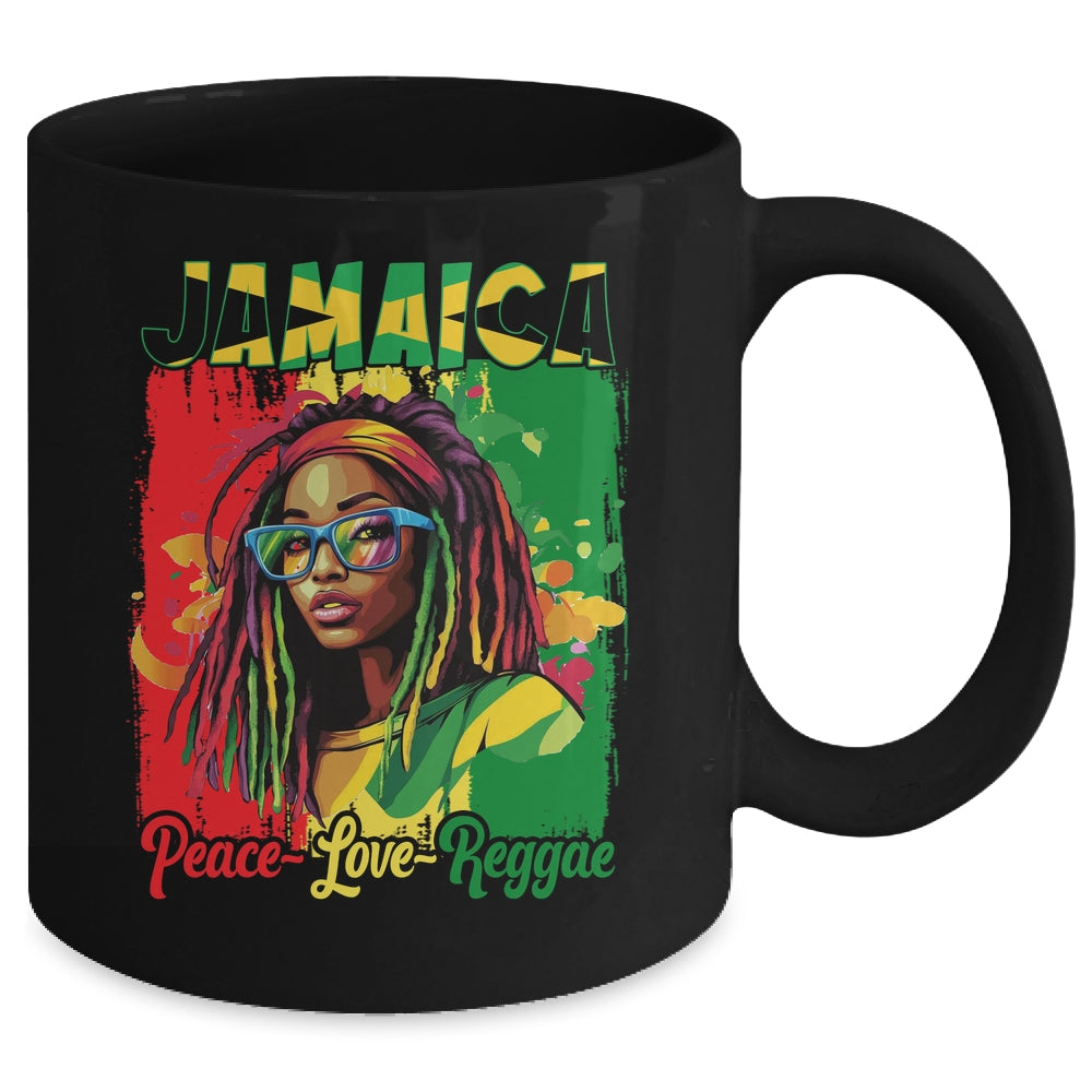 Jamaican Woman Life Reggae Music Culture Jamaica Flag Mug | siriusteestore