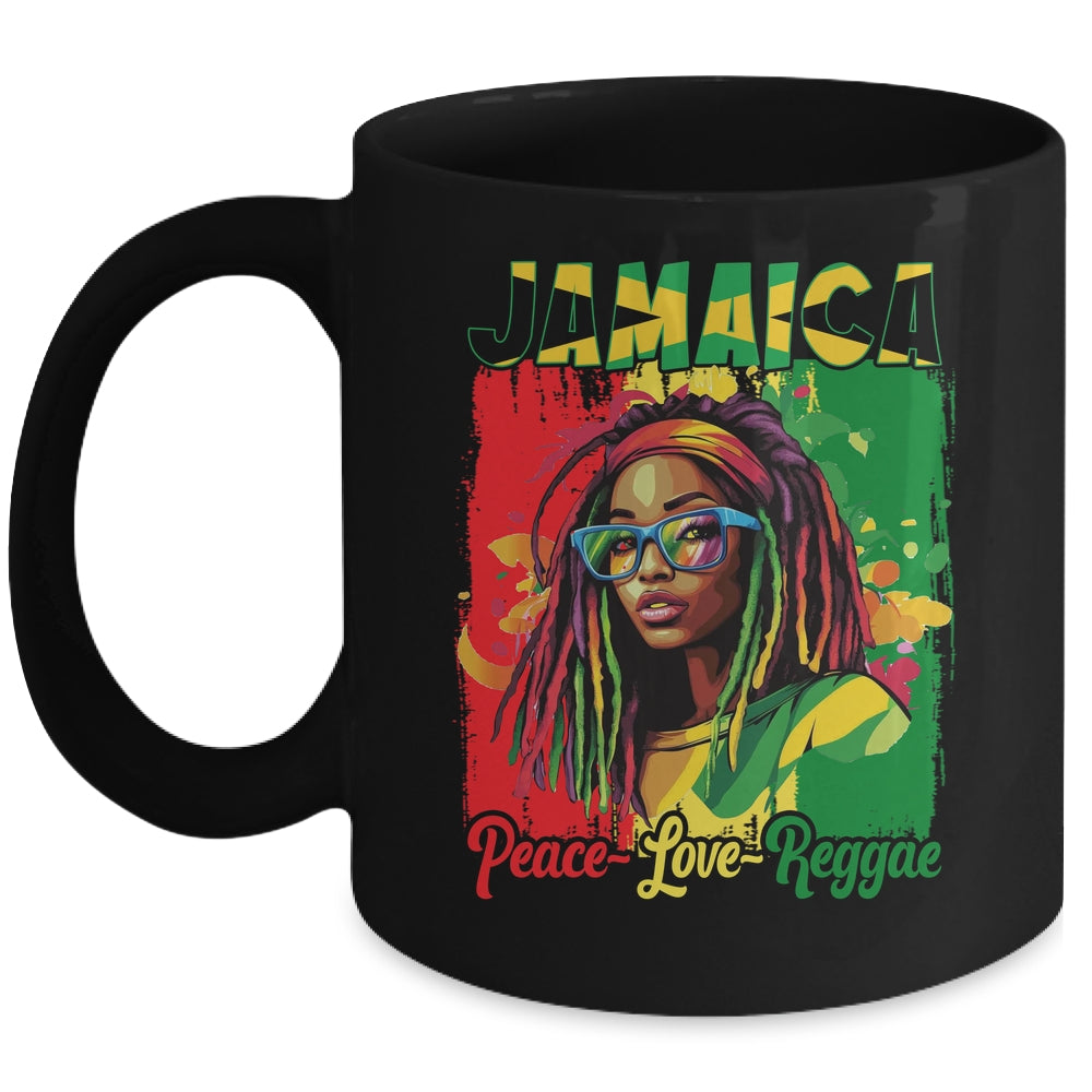 Jamaican Woman Life Reggae Music Culture Jamaica Flag Mug | siriusteestore