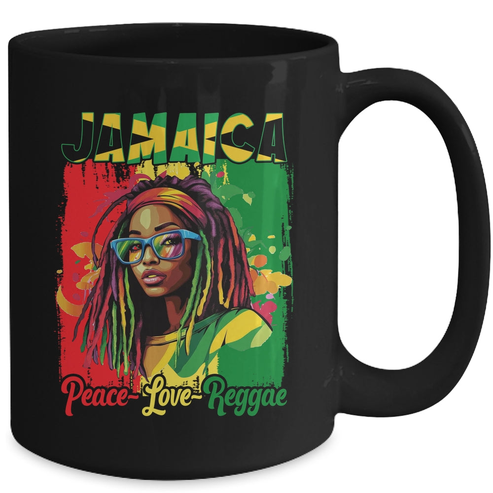 Jamaican Woman Life Reggae Music Culture Jamaica Flag Mug | siriusteestore