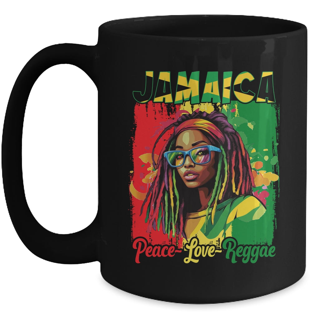 Jamaican Woman Life Reggae Music Culture Jamaica Flag Mug | siriusteestore