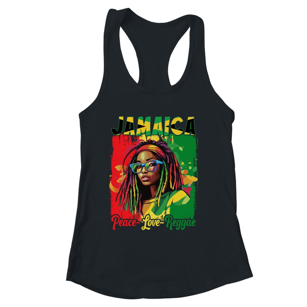 Jamaican Woman Life Reggae Music Culture Jamaica Flag Shirt & Tank Top | siriusteestore
